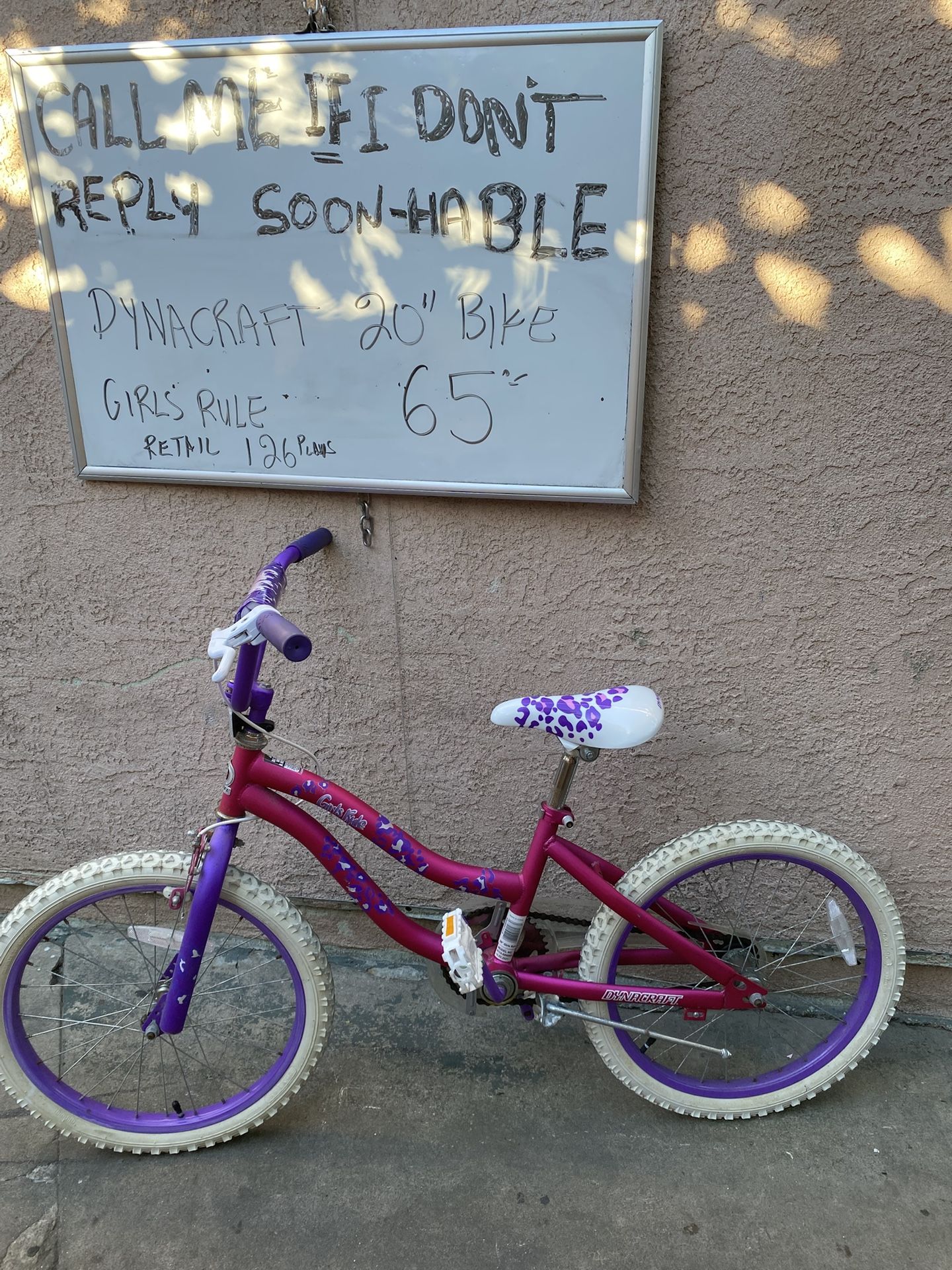 Dynacraft 20 “ Girls Rules Bike