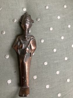 Antique Auto Hood Ornament Solid Brass Pharaoh 