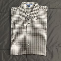 Black And White Plaid Dress shirt 