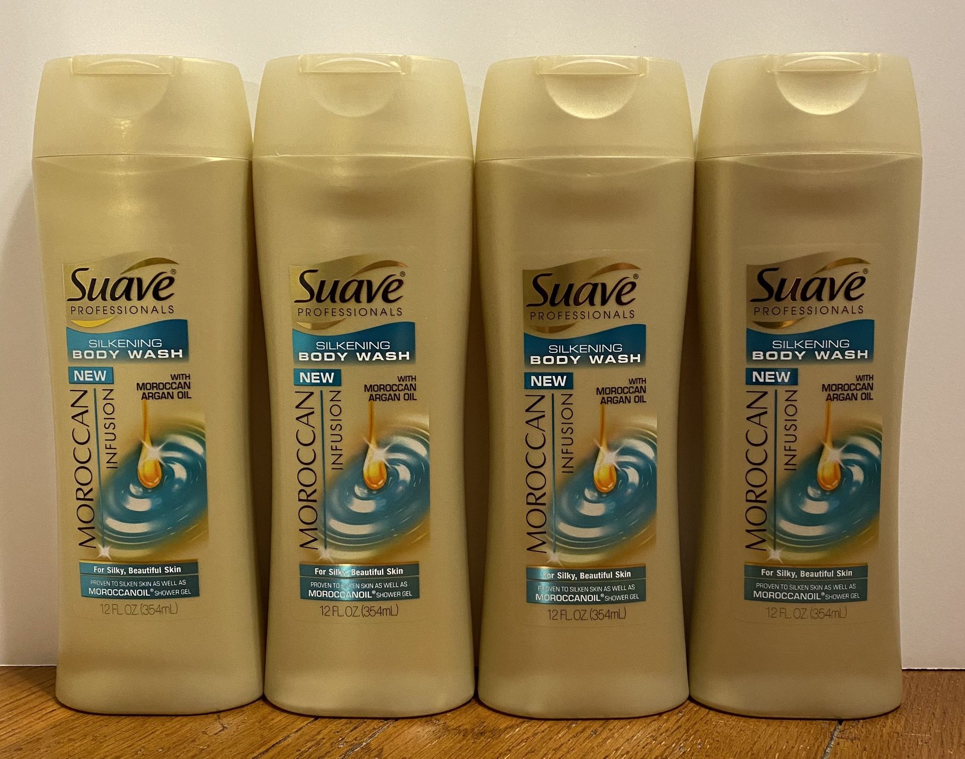 Suave Professionals Moroccan Infusion Silkening Body Wash (Set of 4)