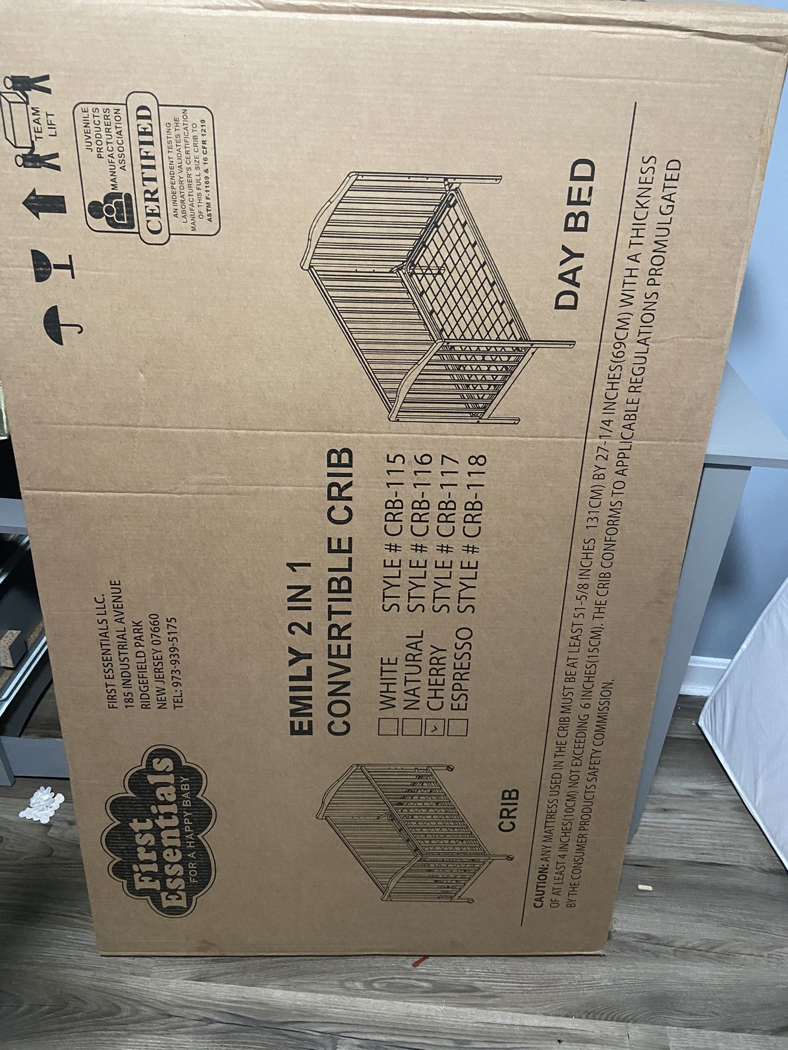 Brand New First Essentials Crib And Mattress