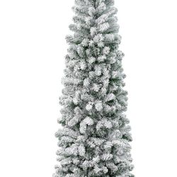 National Tree Company 7.5ft Flocked Kingswood Fir Slim Tree