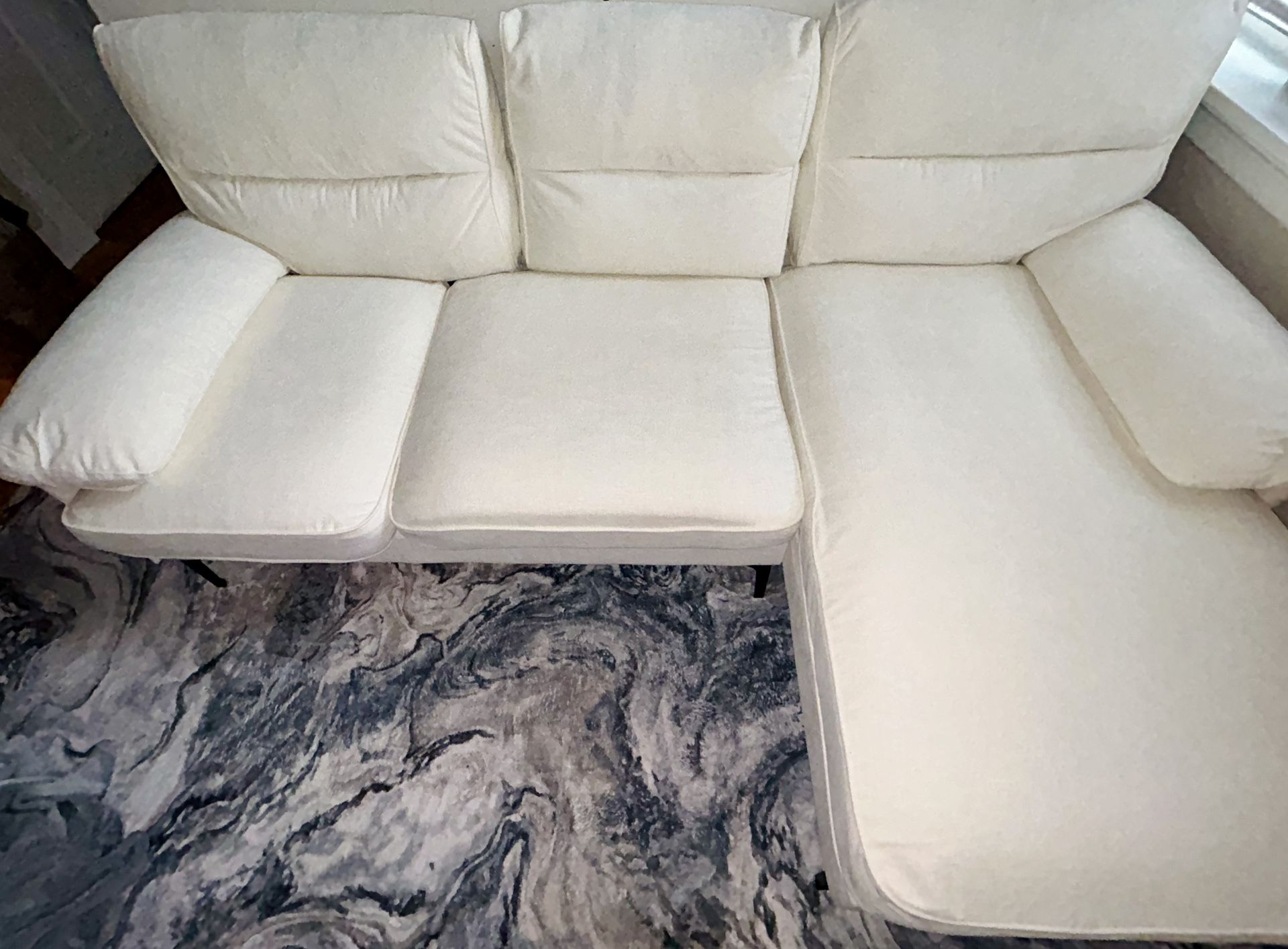 Cream/Beige Sectional Couch