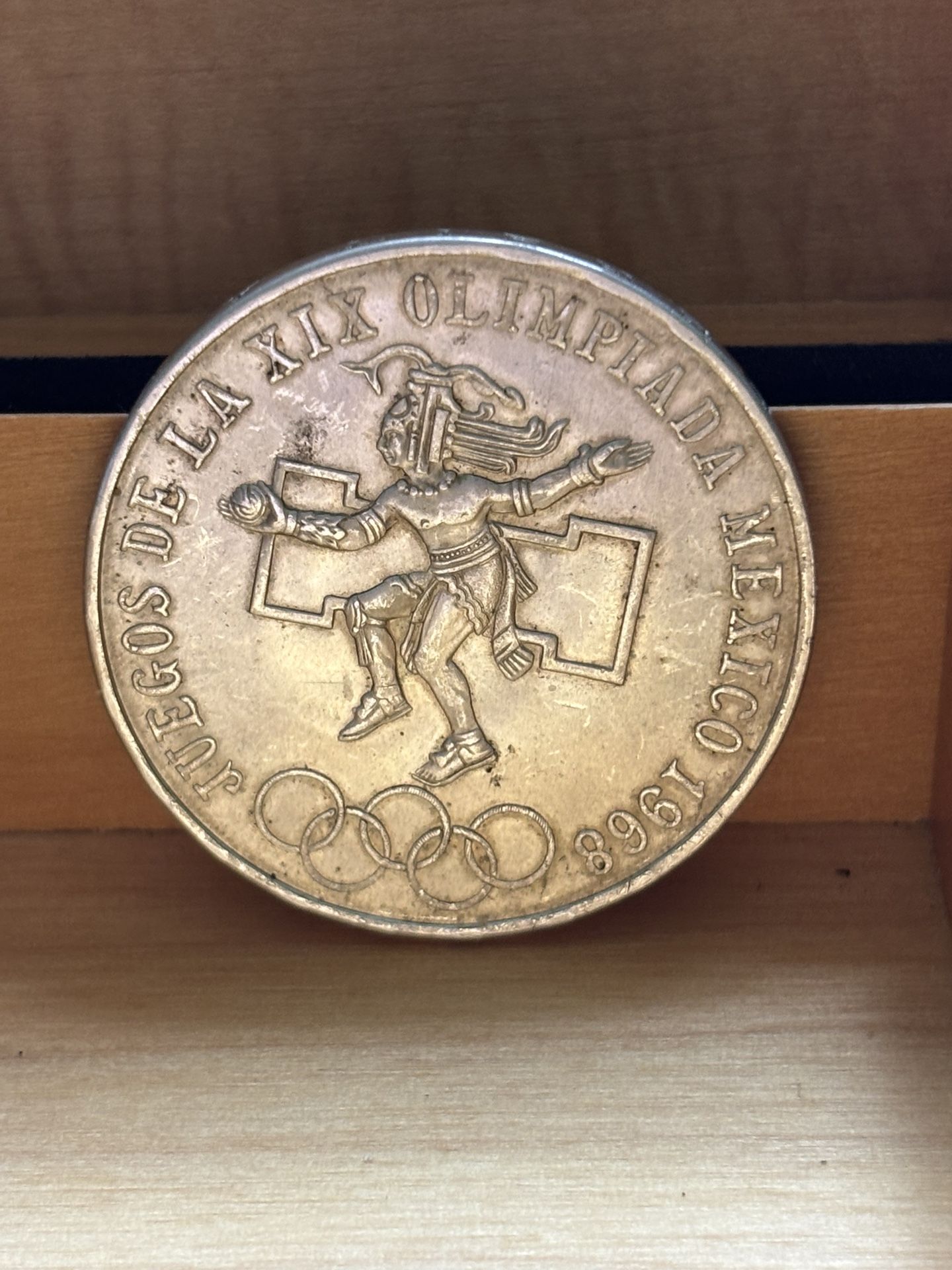 Coin Of Mexico. Olympus Games 1968.