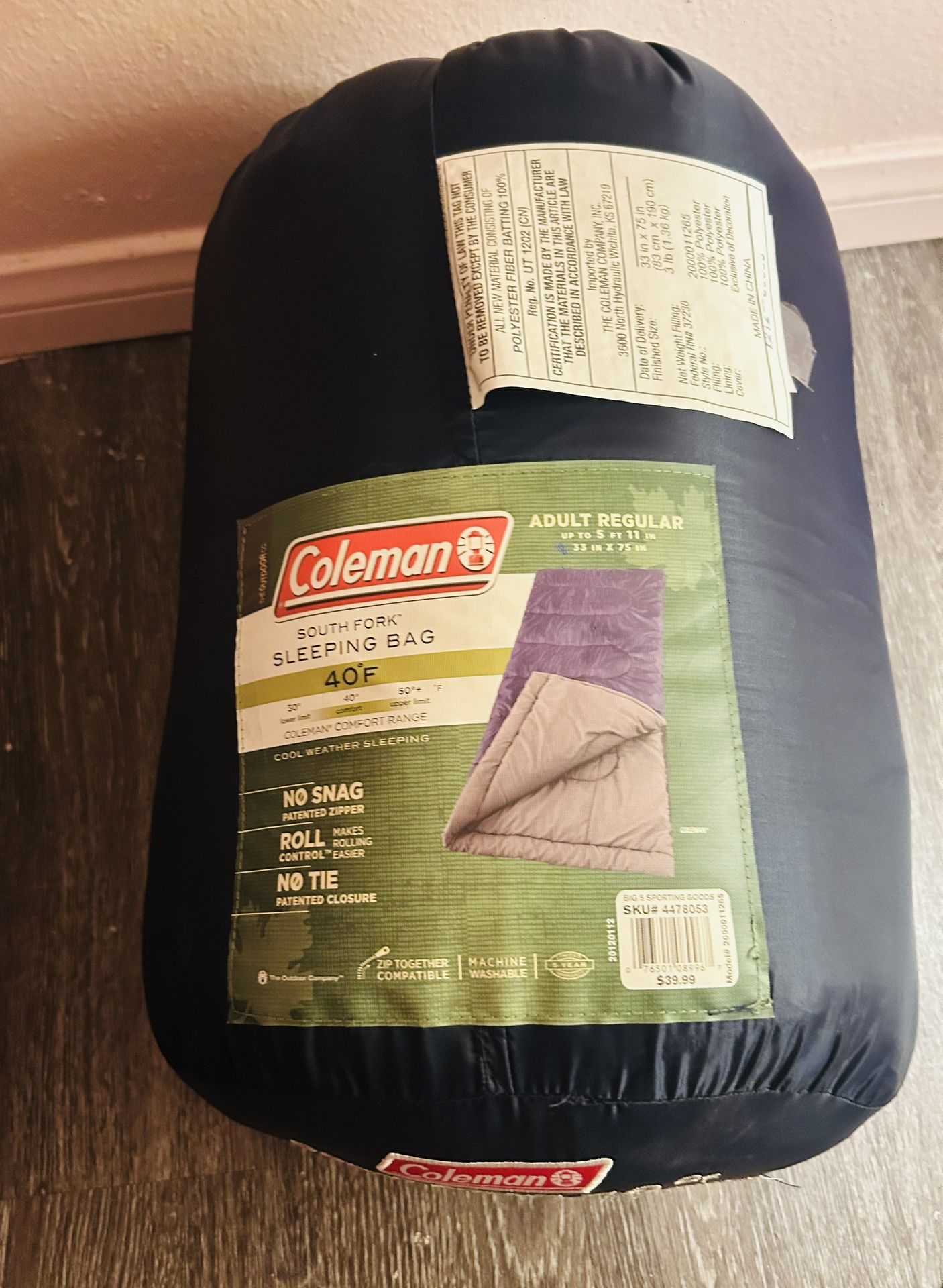Coleman Sun Ridge Adult Sleeping Bag