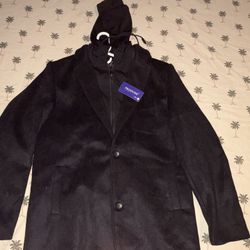 Prijouhe  Men’s Pea Coat (L) Black 