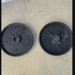 Olympic Weight Plates.       55 Dollars 