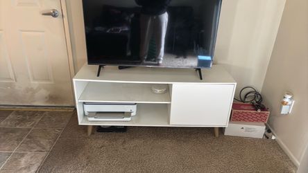 White entertainment center