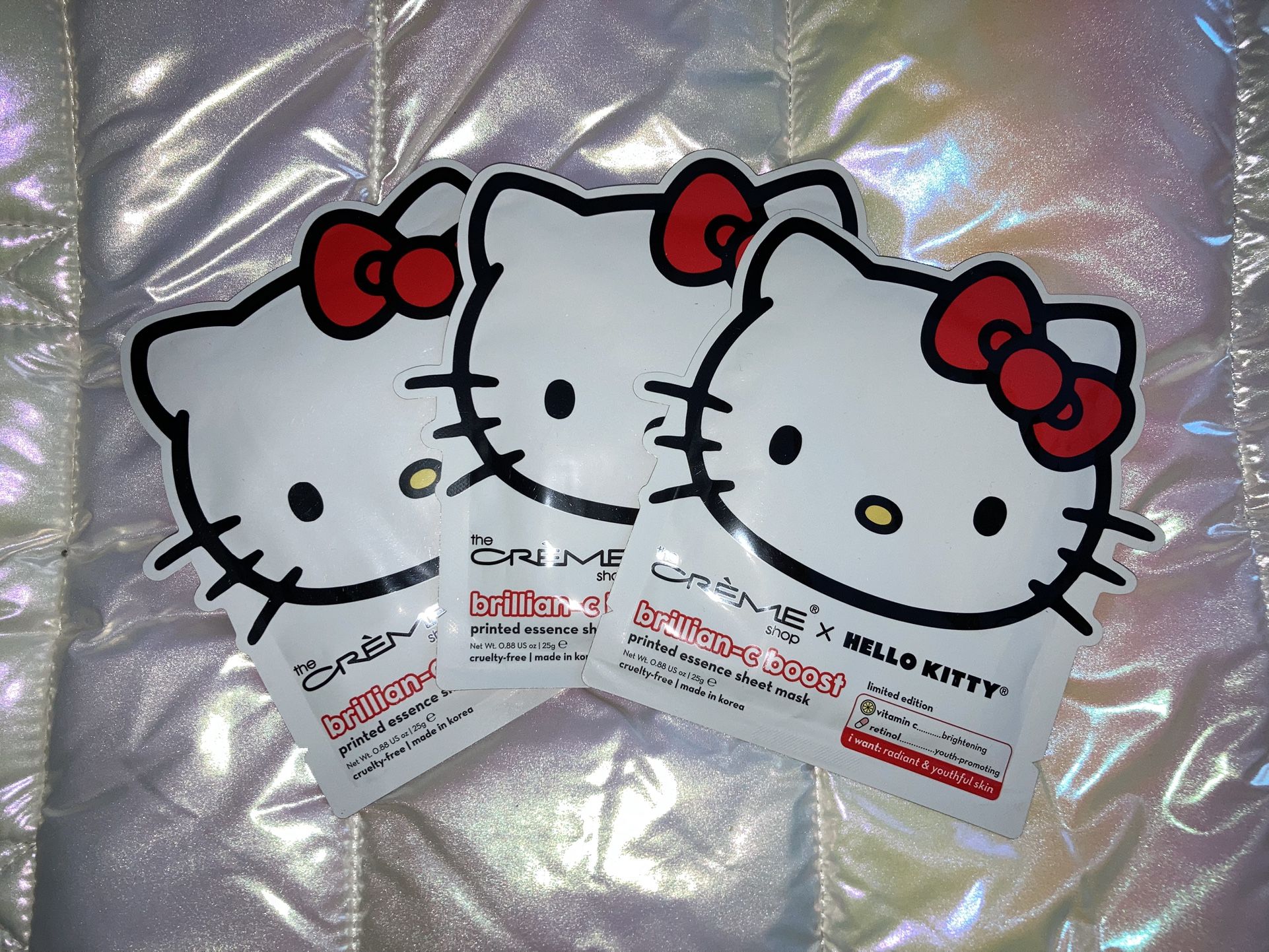 Red Hello Kitty Skincare Face Masks