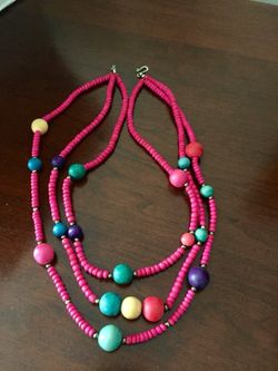 JEWELRY 20” Wooden Beaded Necklace