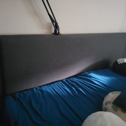 Dark Grey Upholstered Bed Frame- King Size