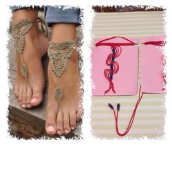 Barefoot crochet sandals