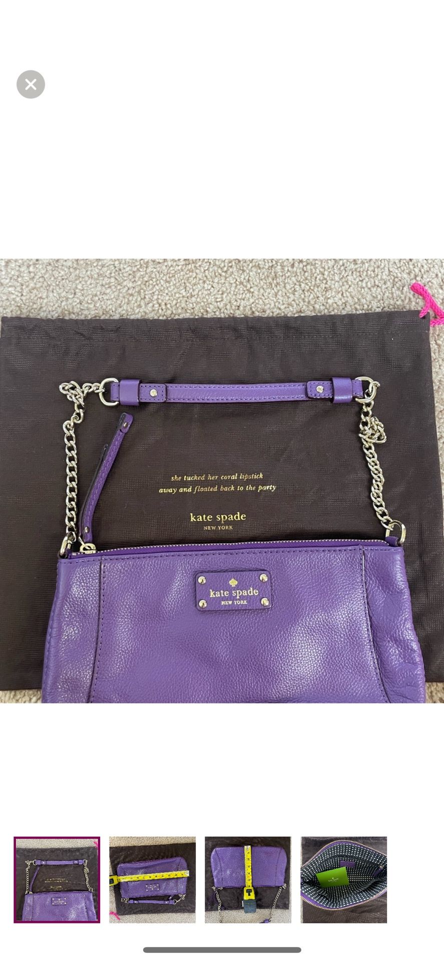 Kate Spade Leather Purple Bag