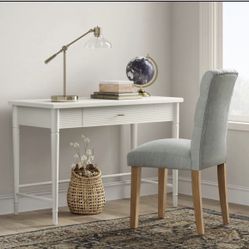 Threshold Modern Cambridge Wood Writing Desk White