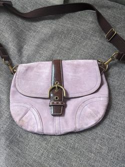 Coach Suede Lavender Crossbody 