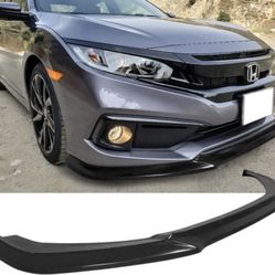 Fits 19-21 Honda Civic GT Style Unpainted Front Bumper Lip Splitter - PU