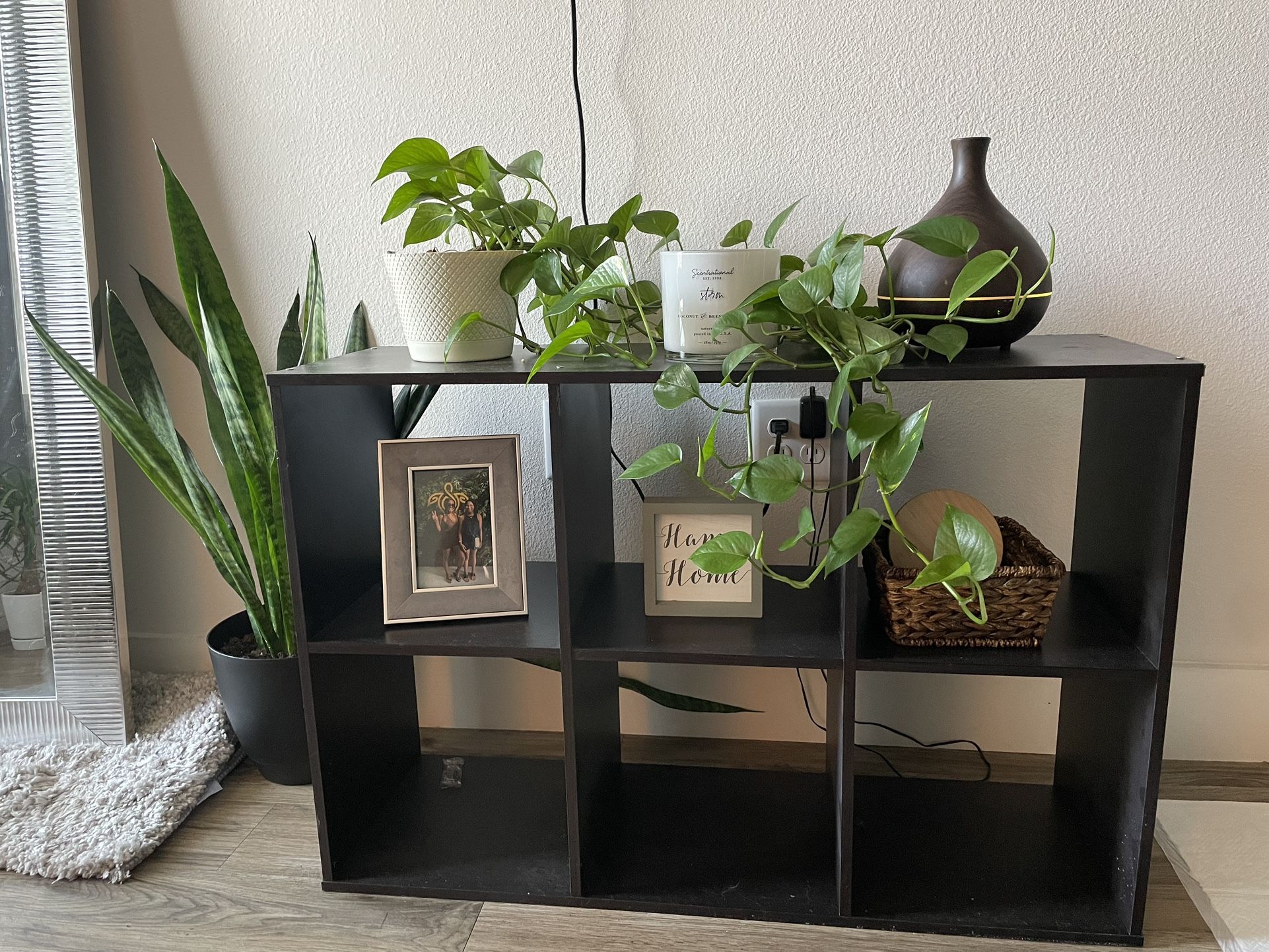 TV Stand/ Cube Organizer (Dark Brown)
