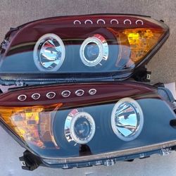 06-08 Toyota Rav4 LED DRL Projector Headlights Luces Focos Micas Faros Faroles Headlamps 