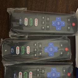 3 Pack Remote Control For All Roku TVs 