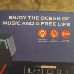 Bluetooth soundbar speakers for desktop, tablets, ipads, phones, gaming