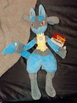 Lucario pokemon plush plushies brand new with tags Jazwares