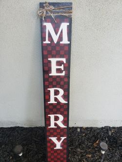 4 ft merry decor sign