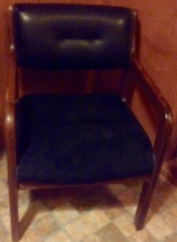 Black and Brown Sturdy Leather Office Chair