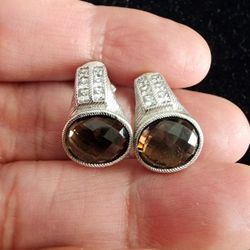 Judith Ripka Clip On Earrings 