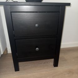 IKEA Black 2-Drawer Nightstand