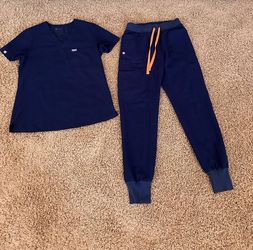 Figs Navy Scrub Set XS