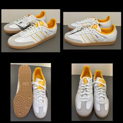 Adidas Samba OG White/Yellow Men’s size 11.5 NEW NO BOX! 