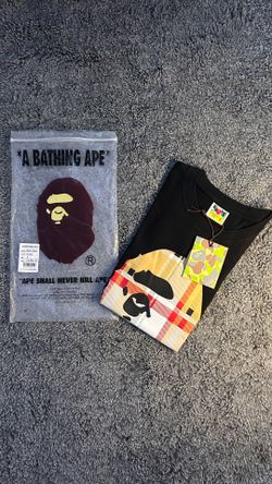 BAPE Black and White Burberry Tees