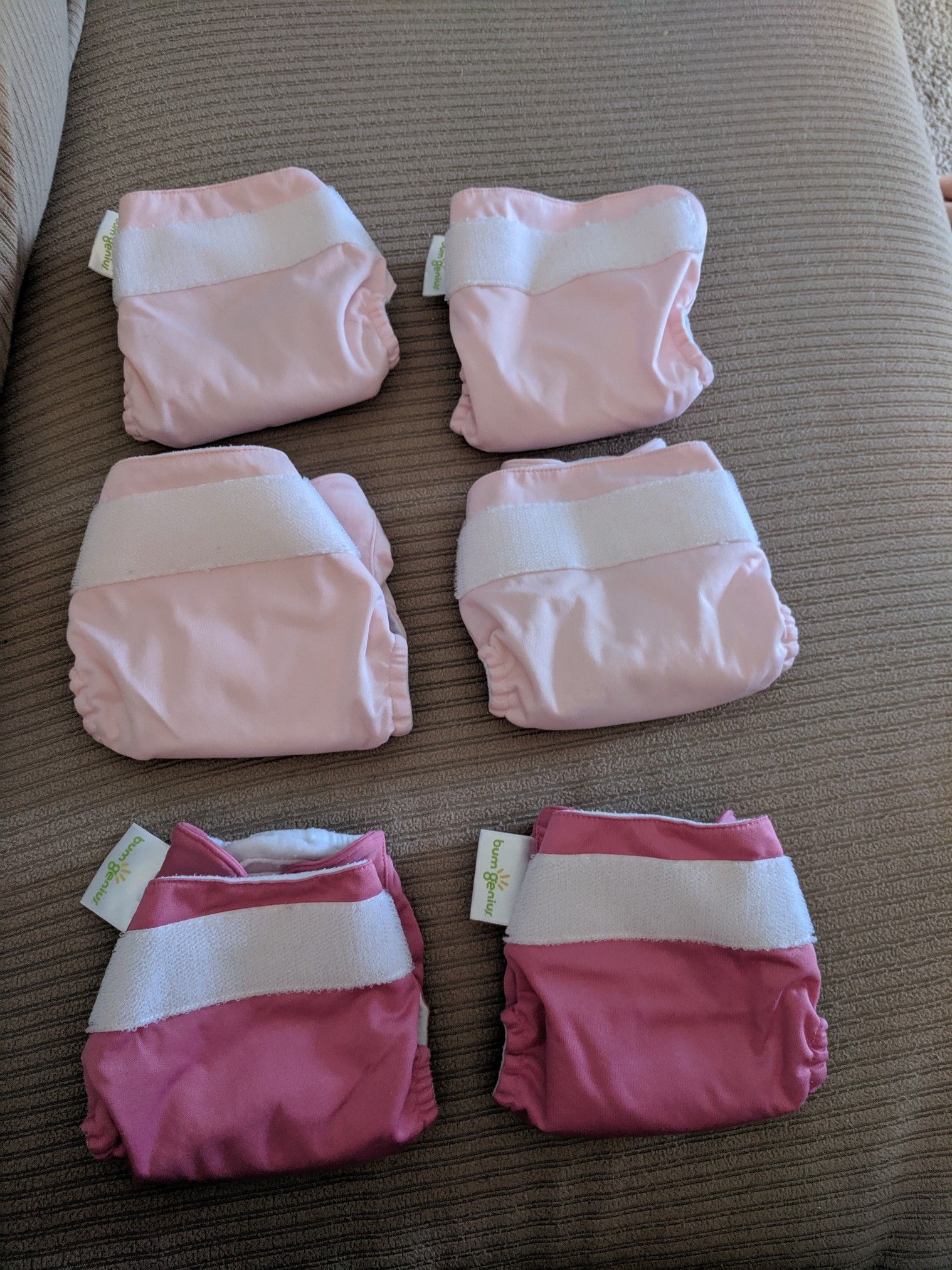 6 Bumgenius newborn / x-small cloth diapers