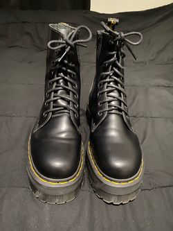 Dr Martens Black Jadon Boot Smooth Leather Platforms