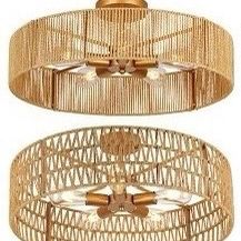 Rattan Ceiling Light Fixture