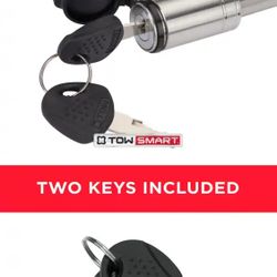 TowSmart 2.75 in. Stainless Barrel Style Receiver Hitch Pin Lock with Sleeve