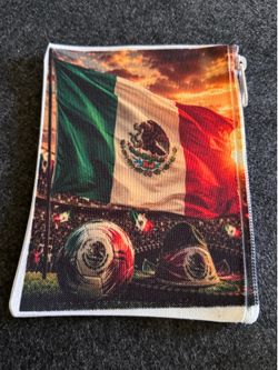 Mexican Flag makeup bag