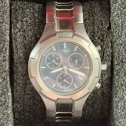 Timex Indiglo Chronograph Watch – Stainless Steel – Excellent Condition