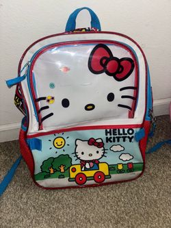 Hello kitty back pack & lunch pale