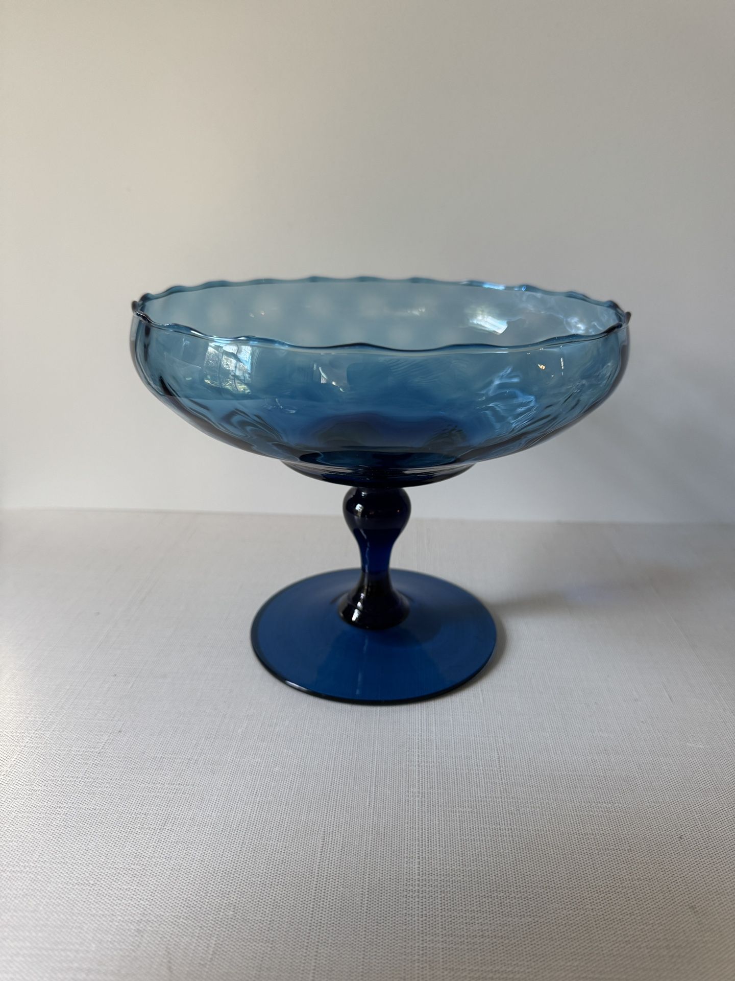 Vintage Empoli Blue Glass Dish