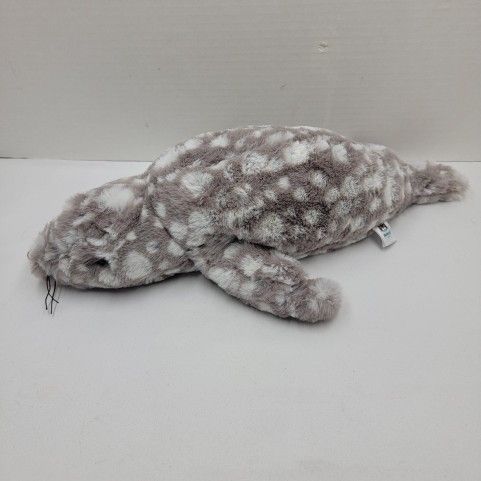 Retired Jellycat LINUS LEOPARD SEAL Plush Spotted Gray 16" Stuffed Animal Zoo