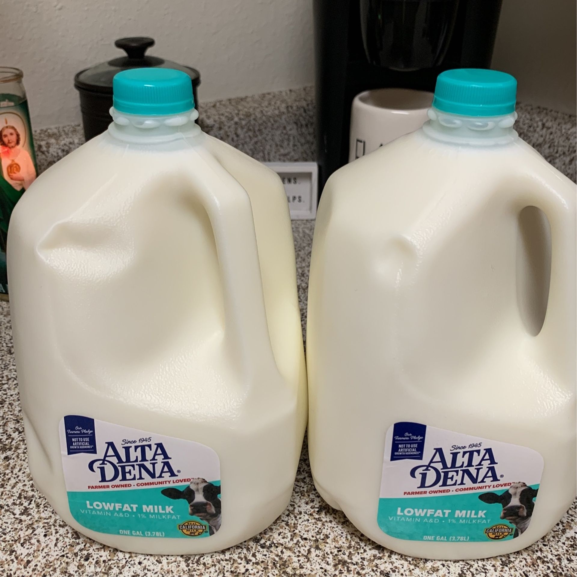 2 Gallons Of Low Fat Milk