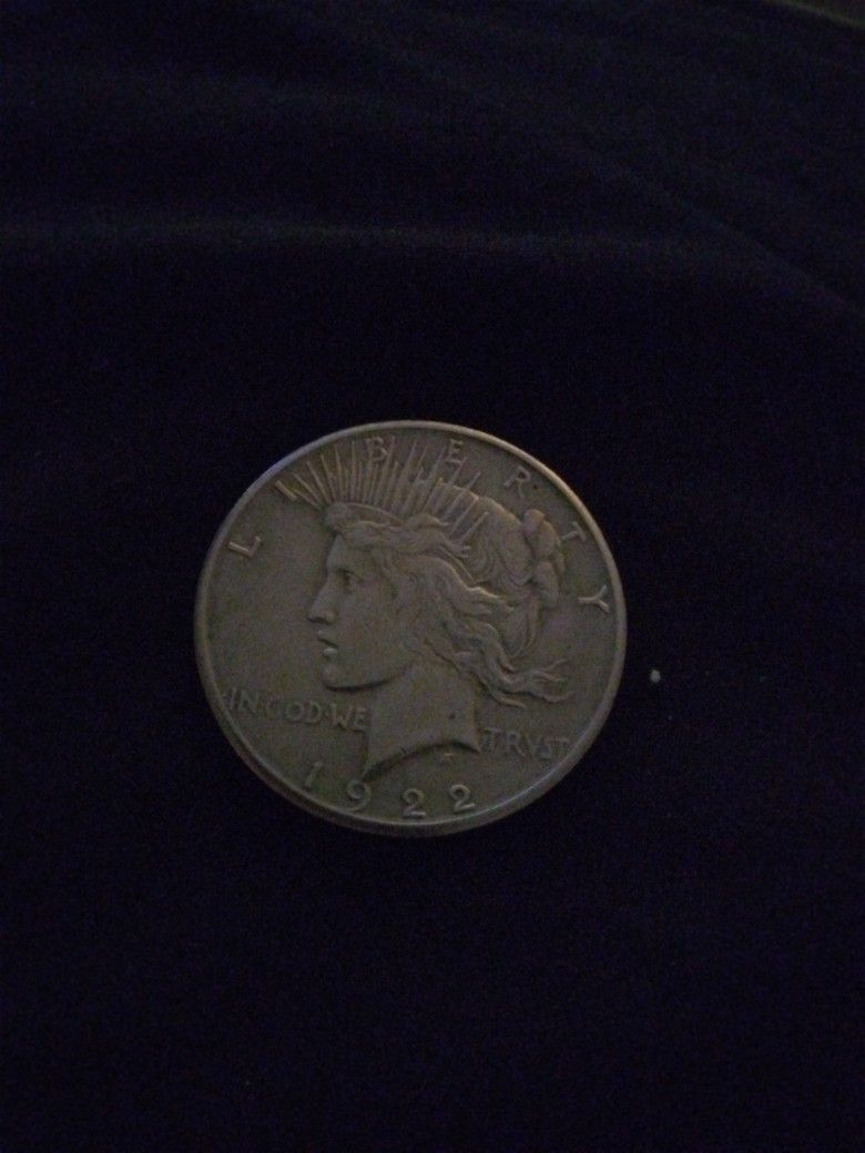 1922 Silver Peace Dollar High Relief Matte 