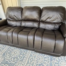 Lazy Boy Power Reclining Leather Sofa - Model Home Furniture 