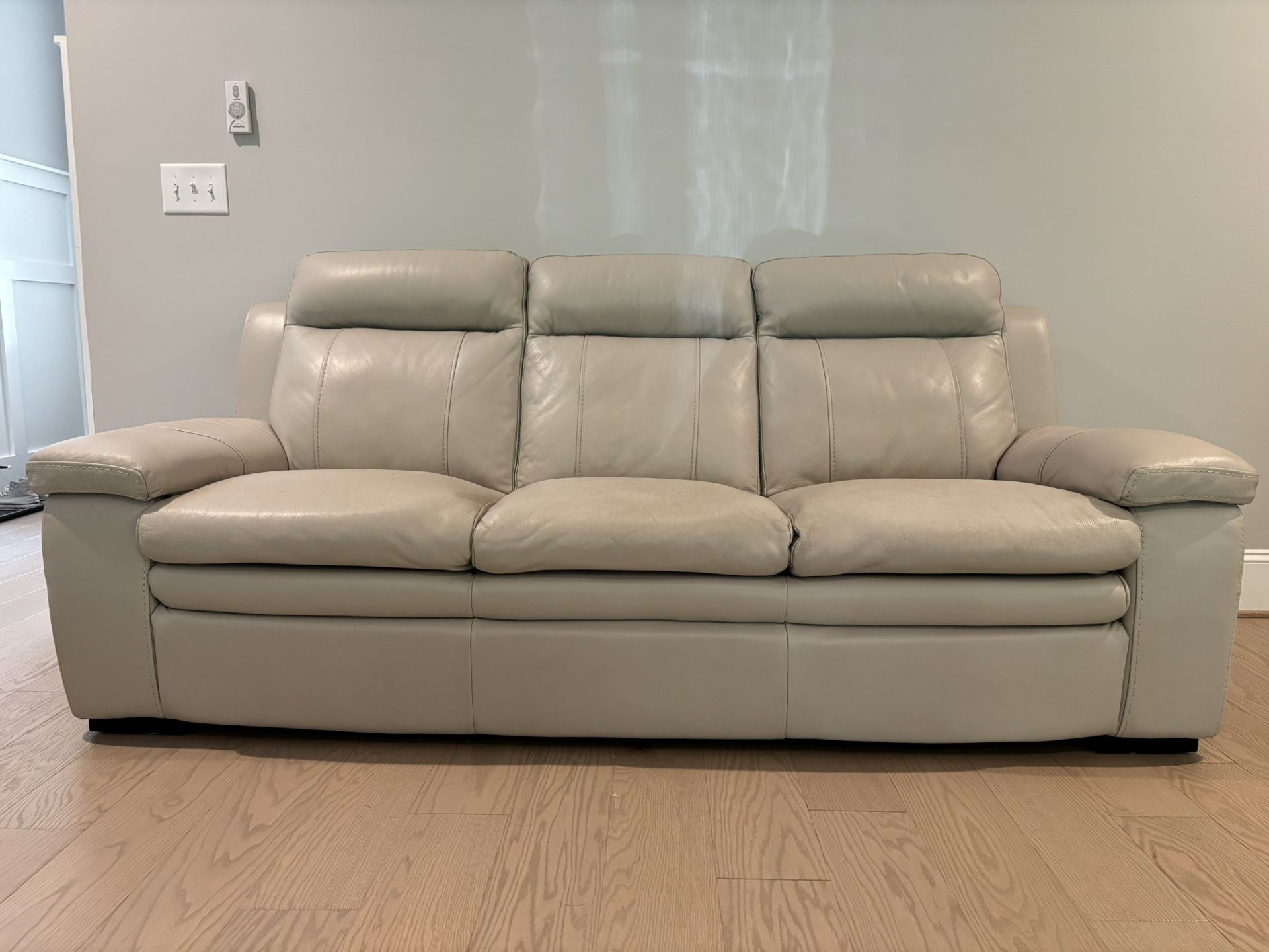 Couch - Large 3 Seat, Gray Leather