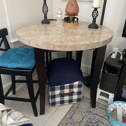 Marble Table And 2 Chairs 