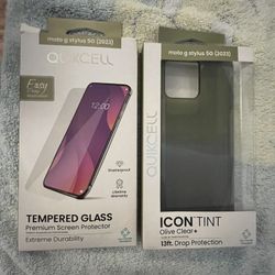 Green Moto G Stylus 5g Case And Screen Protector (2023) 