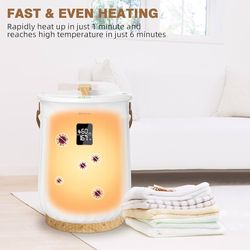 Towel Warmers, Luxury Bucket Towel Warmer, Large Towel Warmer for Bathroom, Auto Shut Off, Fits Up to 2 40"X70" Oversized Towels, Bathrobes, Blankets,