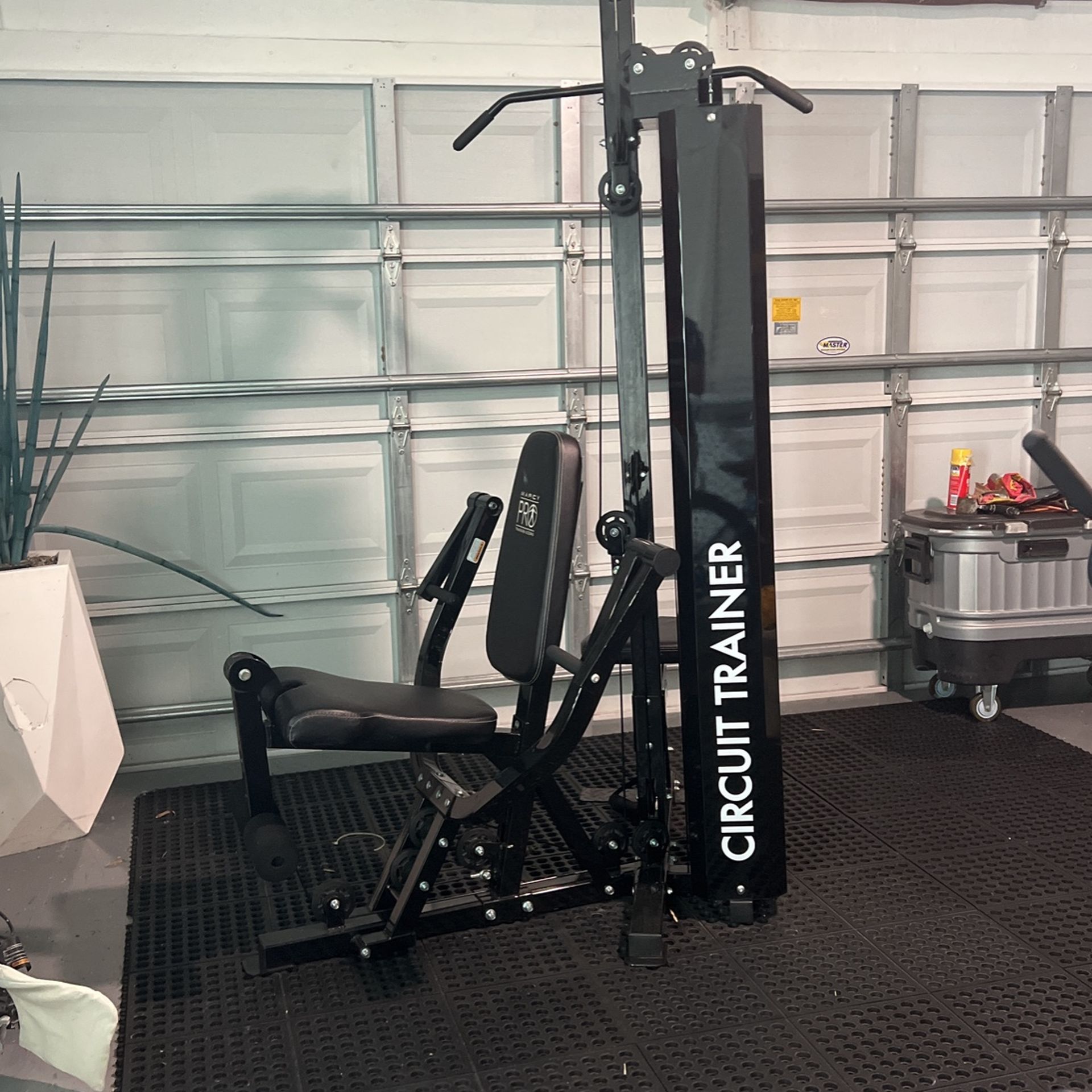 Marcy Pro Training System (Circuit Trainer) Black/Marcys Diamond Elite Bench Press (Without Weighted Plates)
