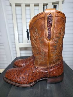 Cody James 1978 The Hayward Full Quill Ostrich Western Boots Men Size 9 D